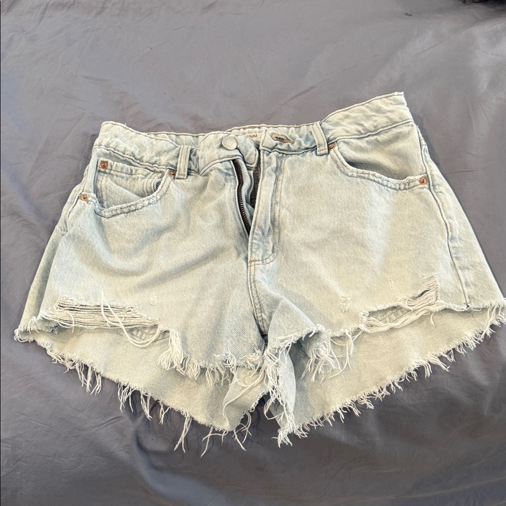 Garage Light Blue Jean Shorts